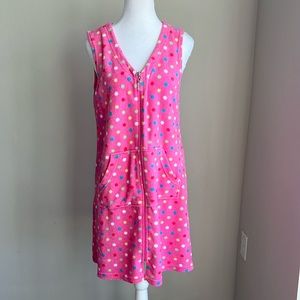 Sun Bay Leisure women’s sleeveless pink with polka dot swimsuit coverup